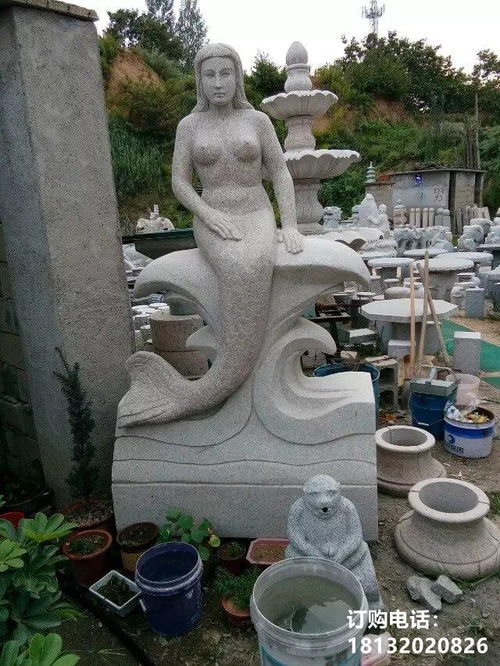 美人鱼石雕 广元石雕塑美人鱼厂